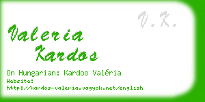 valeria kardos business card